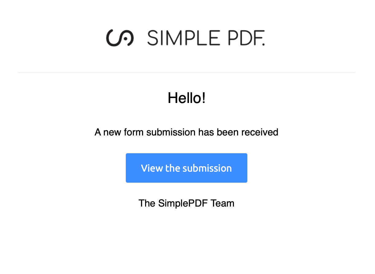 Email notification for each PDF form submission